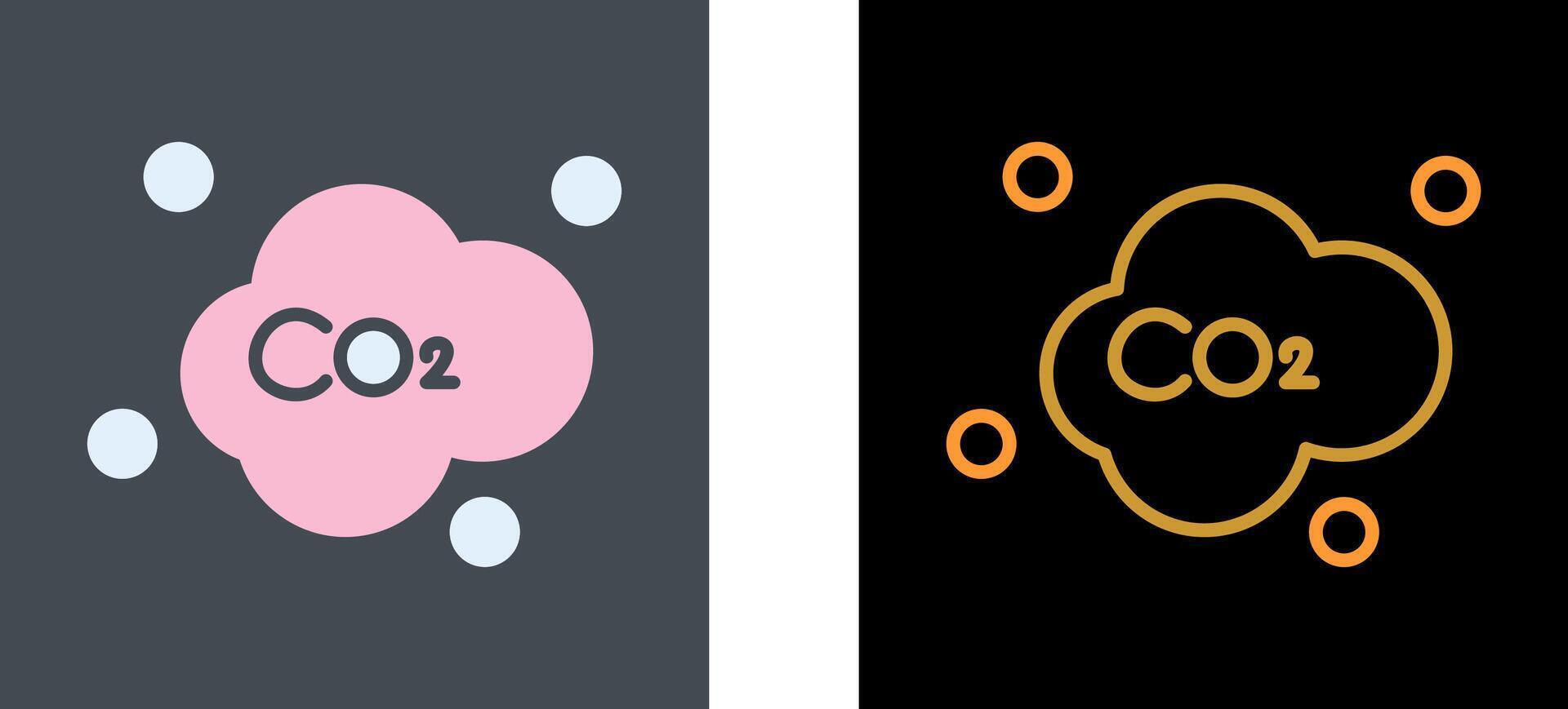 Carbon Dioxide Icon Design vector
