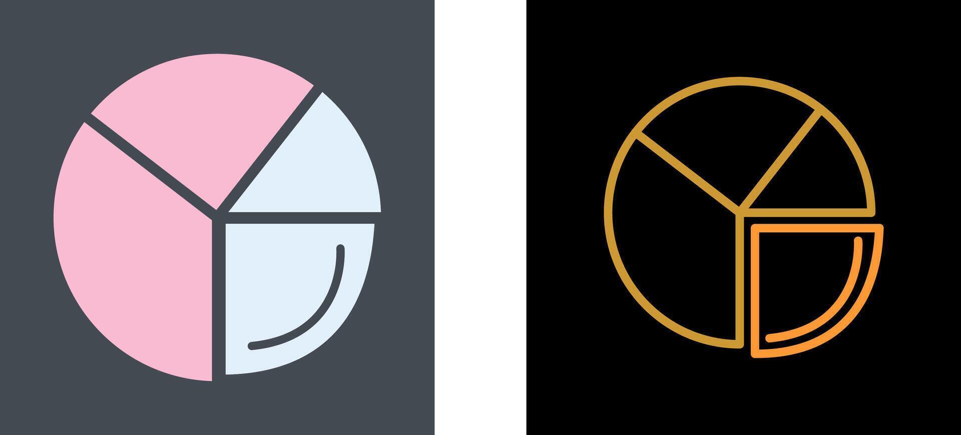 Pie Chart Analysis Icon Design vector