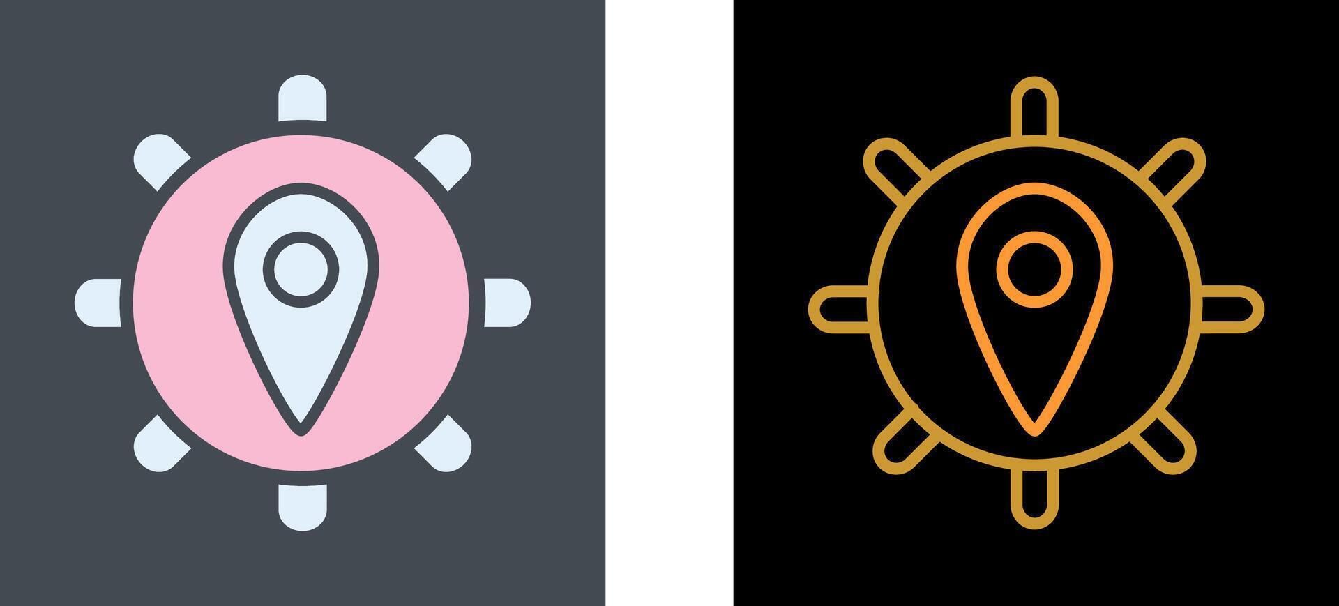 Location Settings Icon Design vector