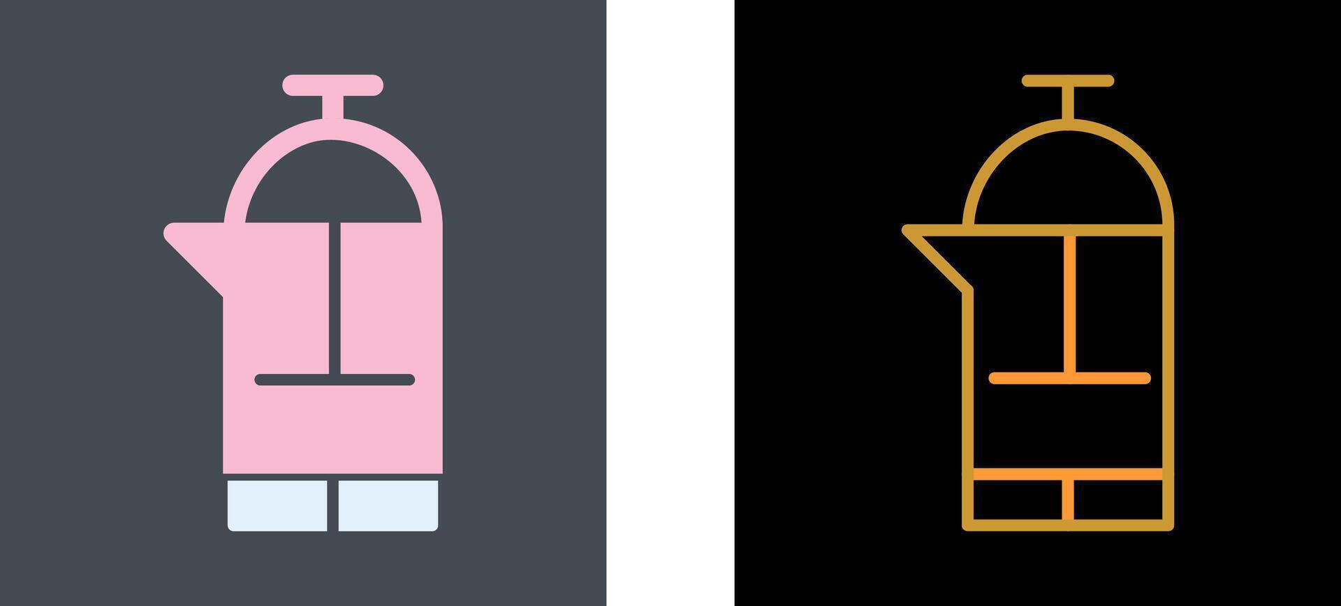 French Press Icon Design vector