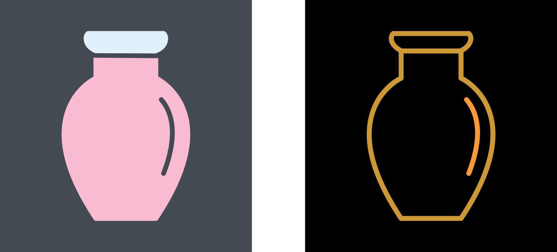 Vase Exhibit Icon Design vector
