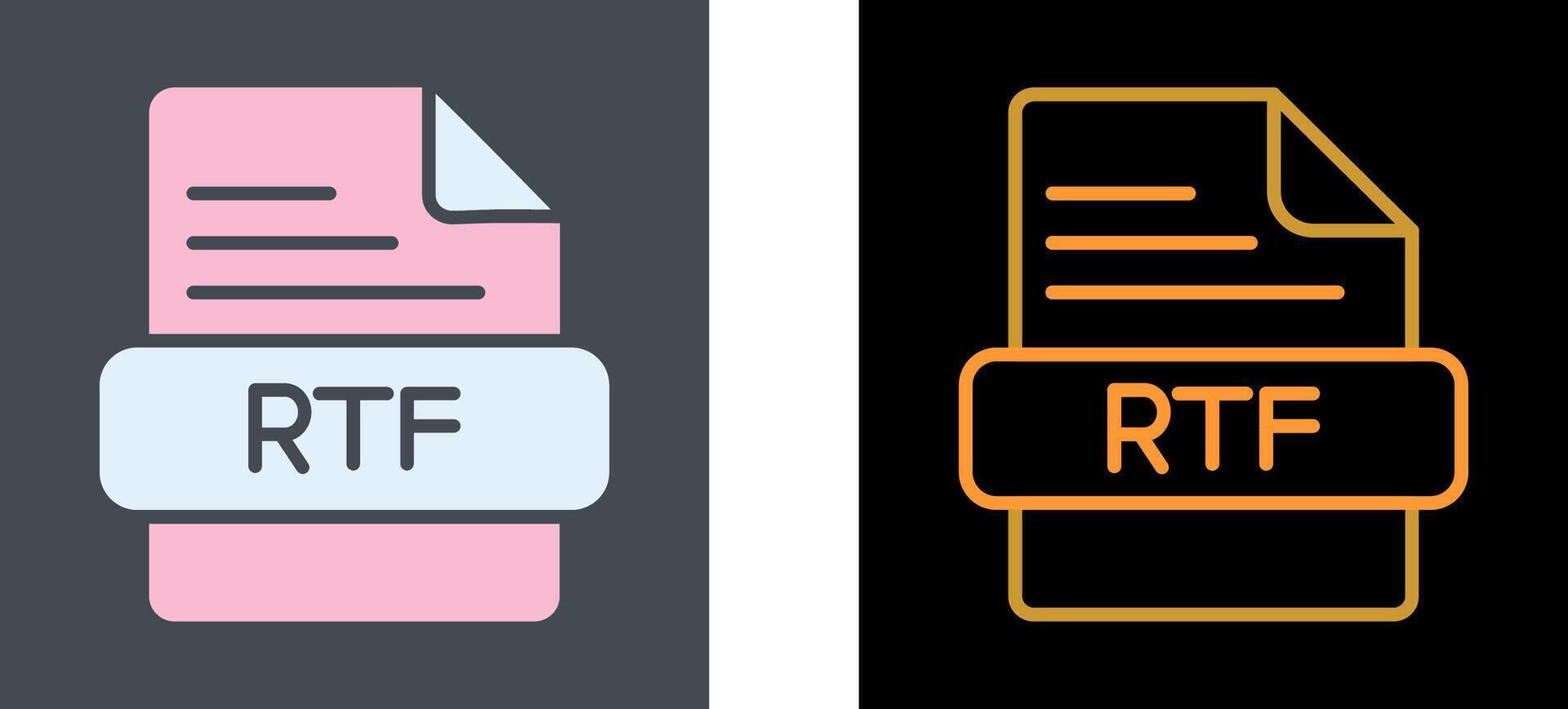 RTF Icon Design vector
