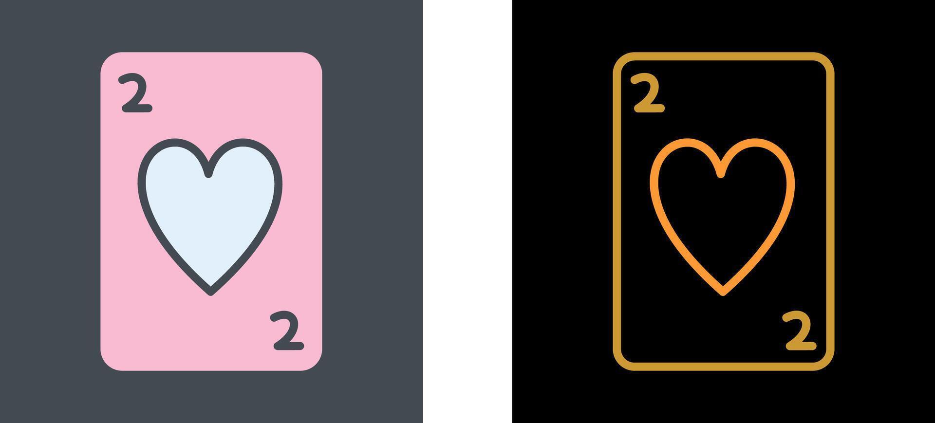 Hearts Card Icon Design vector