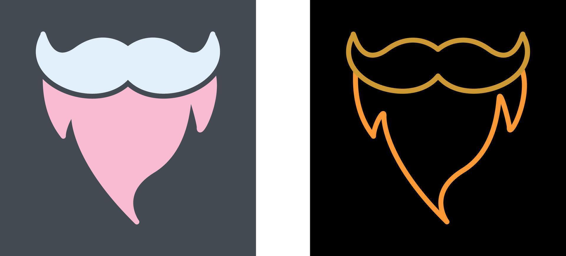 Beard and Moustache II Icon Design vector