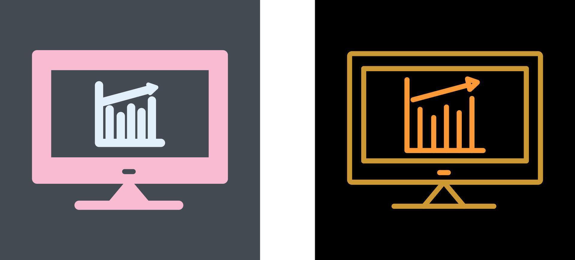 Online Graph Icon Design vector
