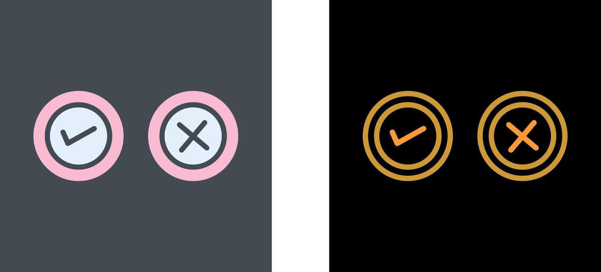 Yes No Option Icon Design vector