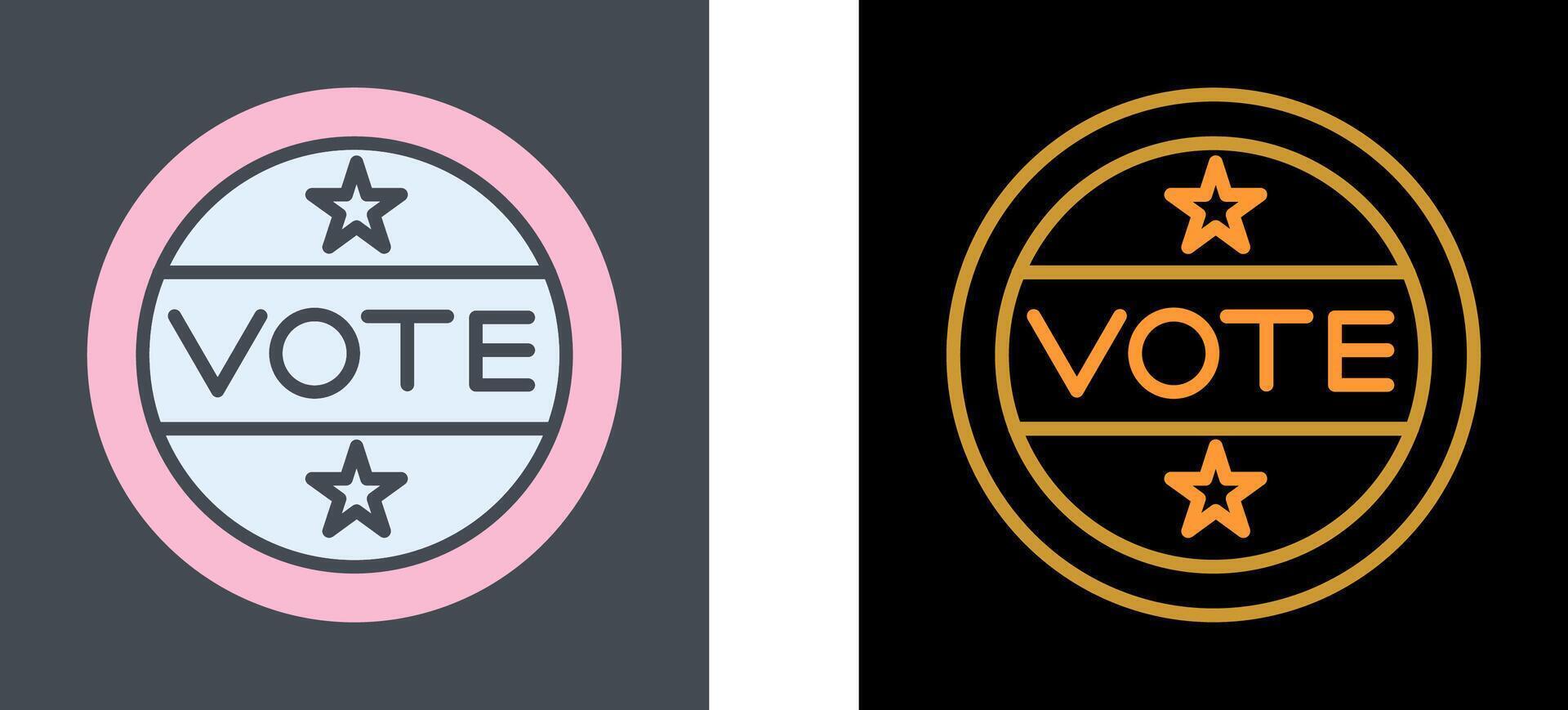 votar pegatina icono diseño vector