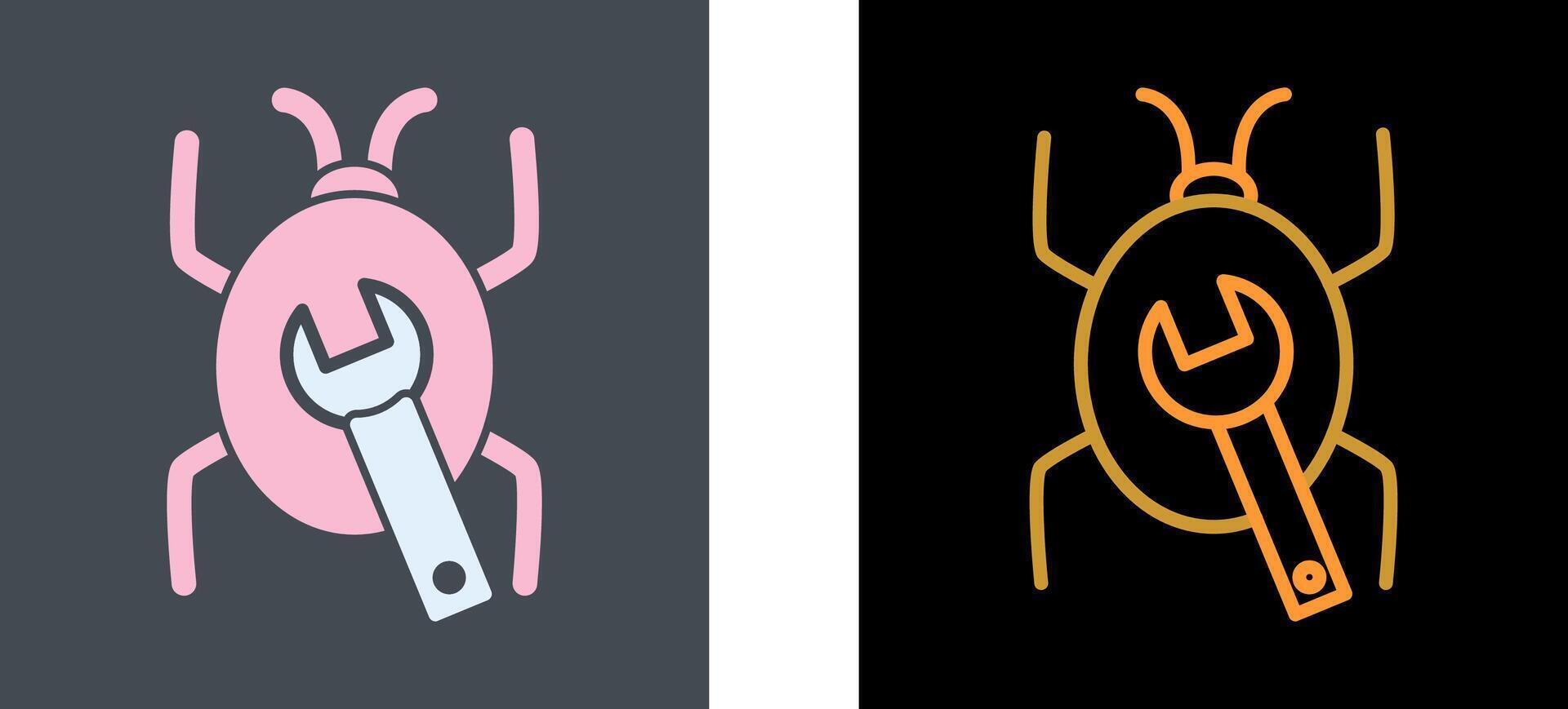 Bug Fixing Icon Design vector