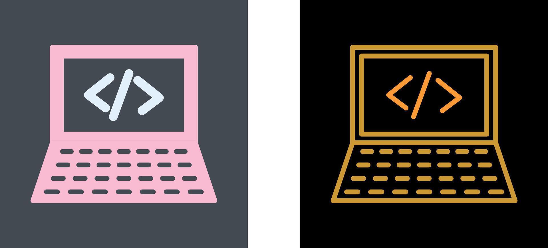 Writing Laptop Icon Design vector