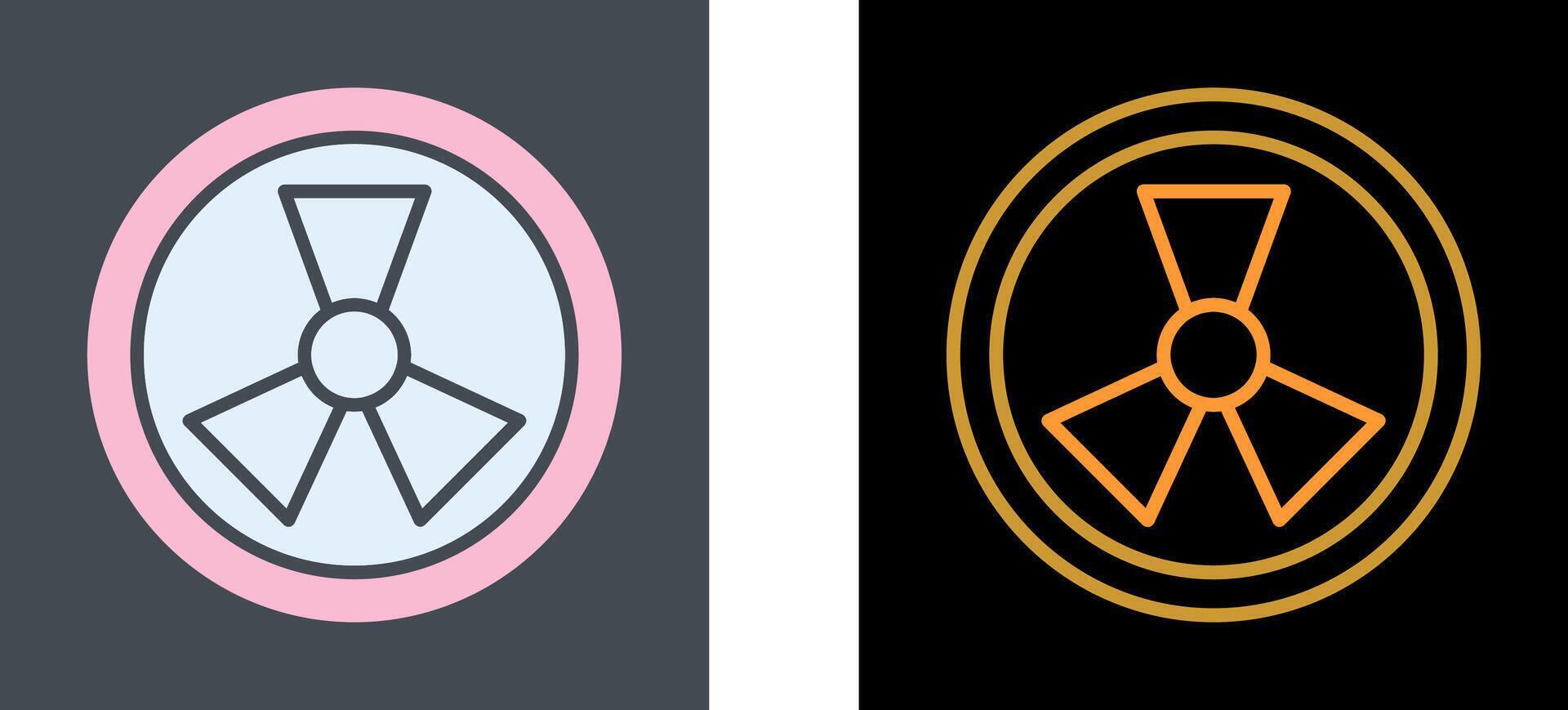 Radiation Icon Design vector