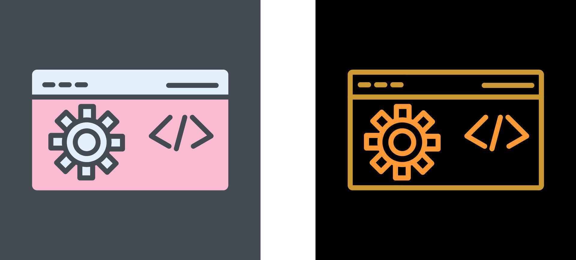 Code Optimization Icon Design vector