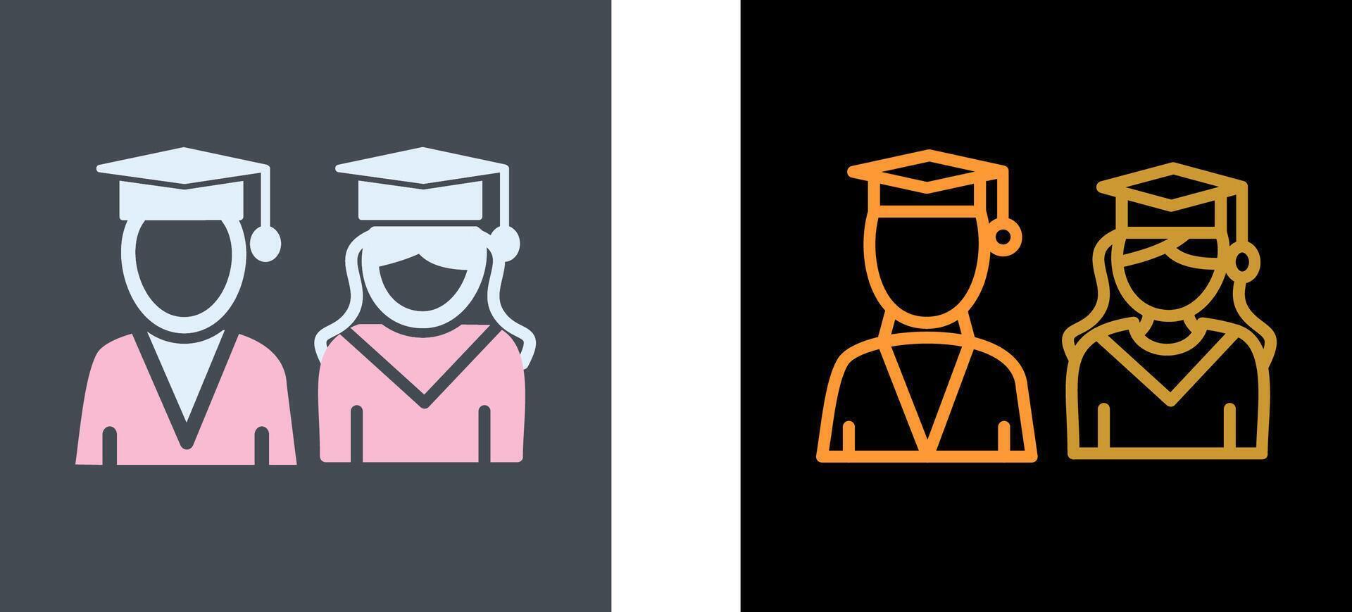 Graduates Icon Design vector