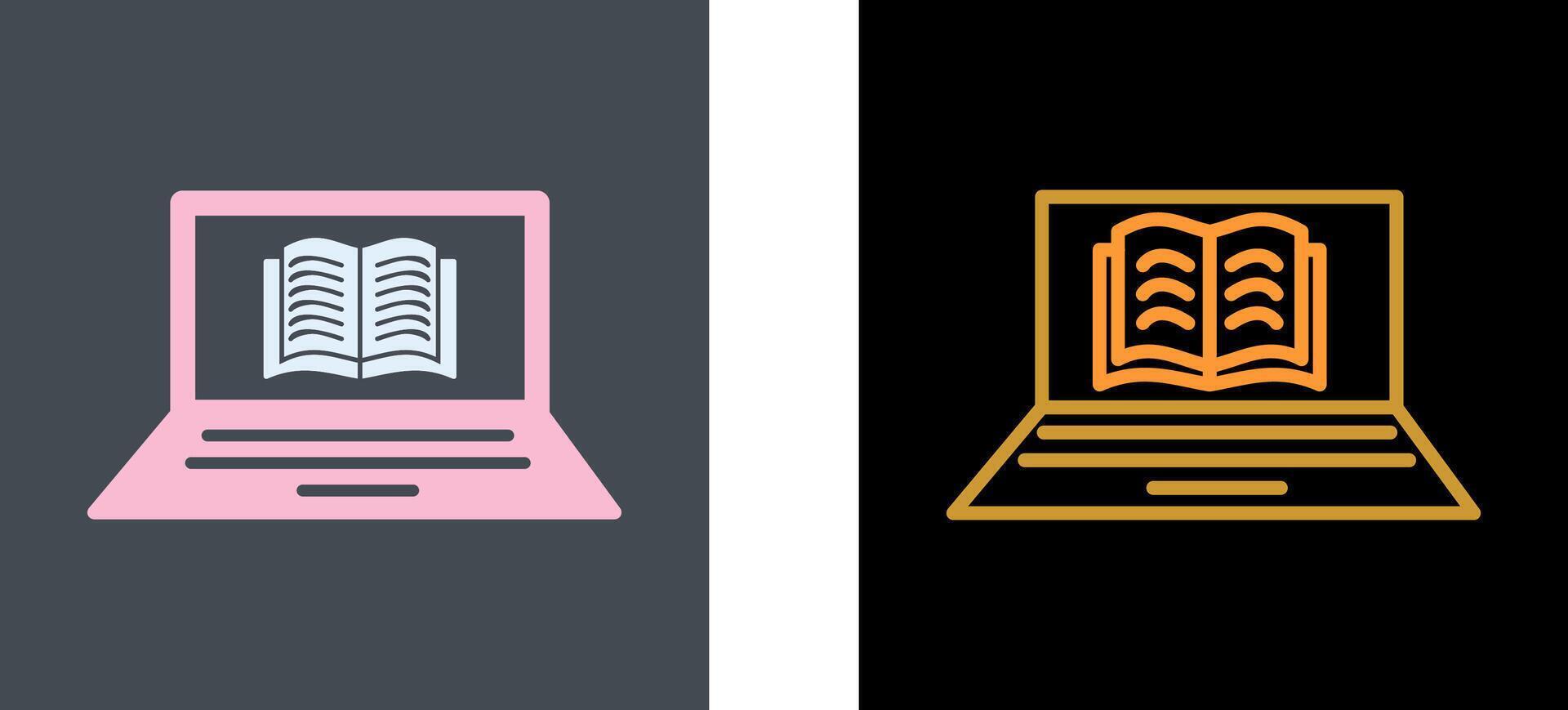 Online Books Icon Design vector