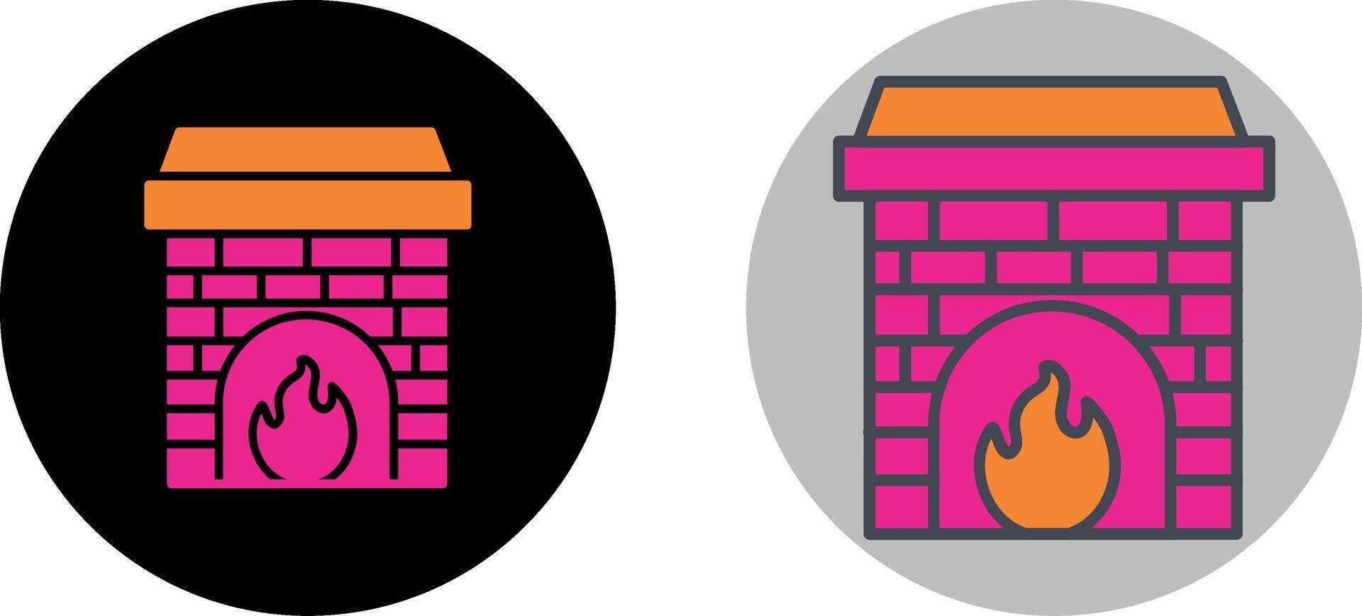 Fireplace Icon Design vector