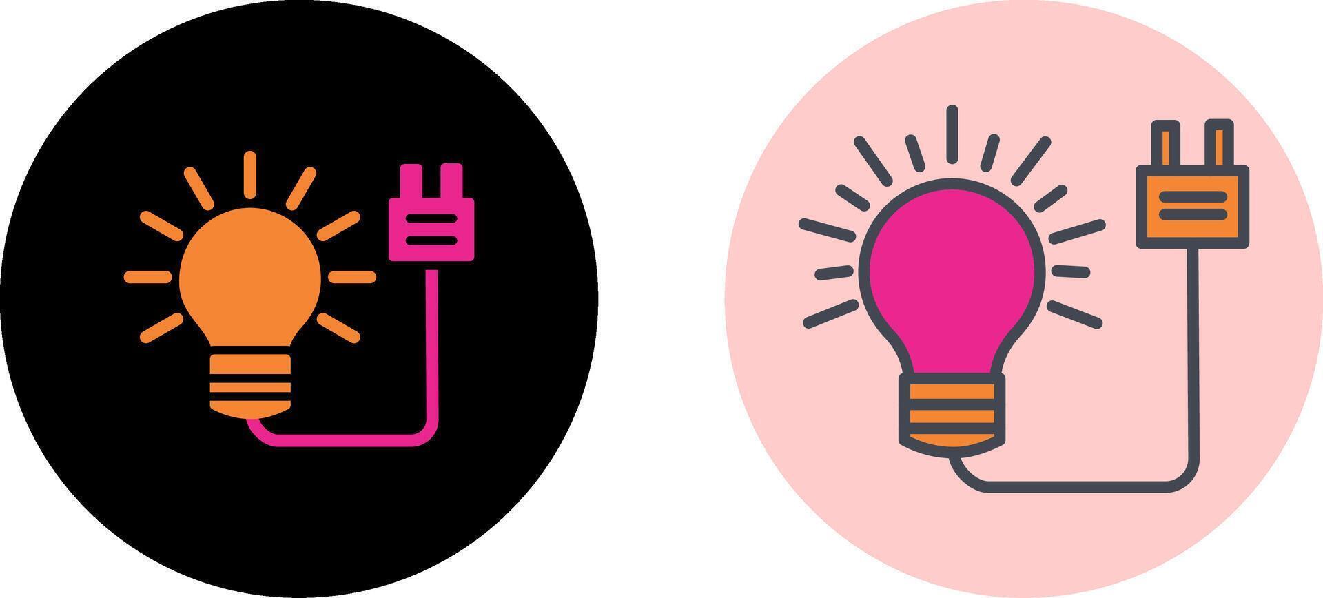 Electric Bulb Icon Design vector
