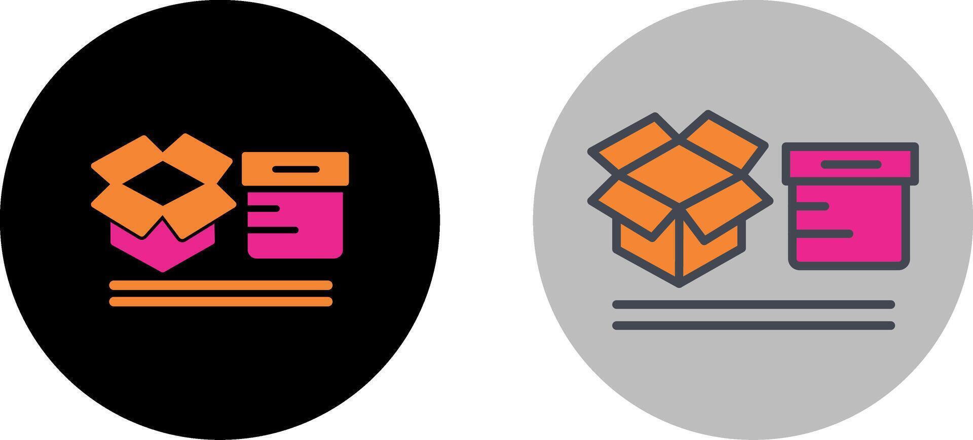 Boxes Icon Design vector