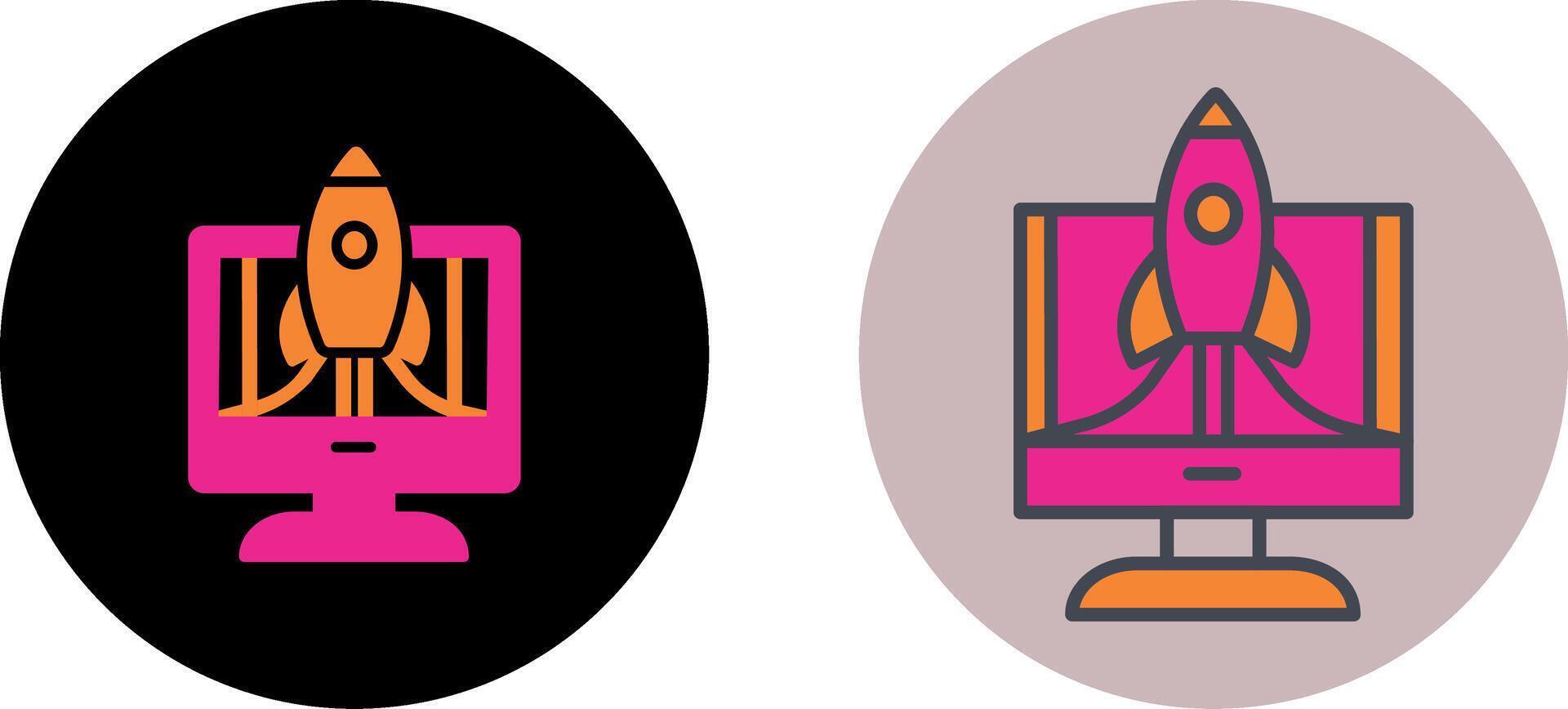 Business Launch Icon Design vector