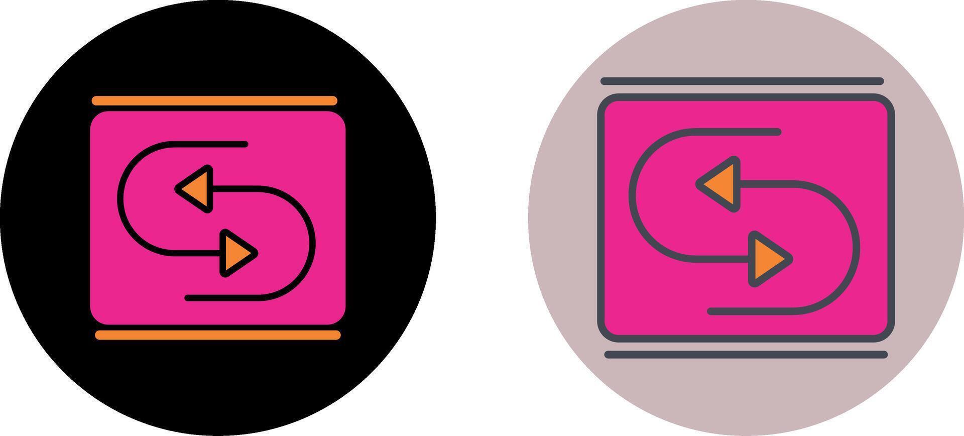Reverse Arrow Icon Design vector