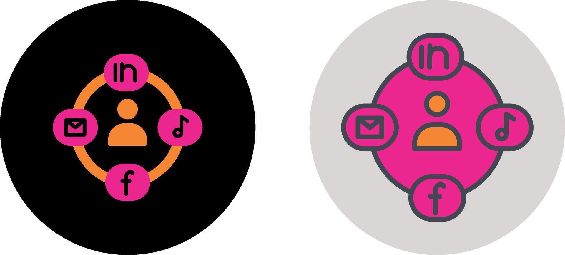 Social Circle Icon Design vector