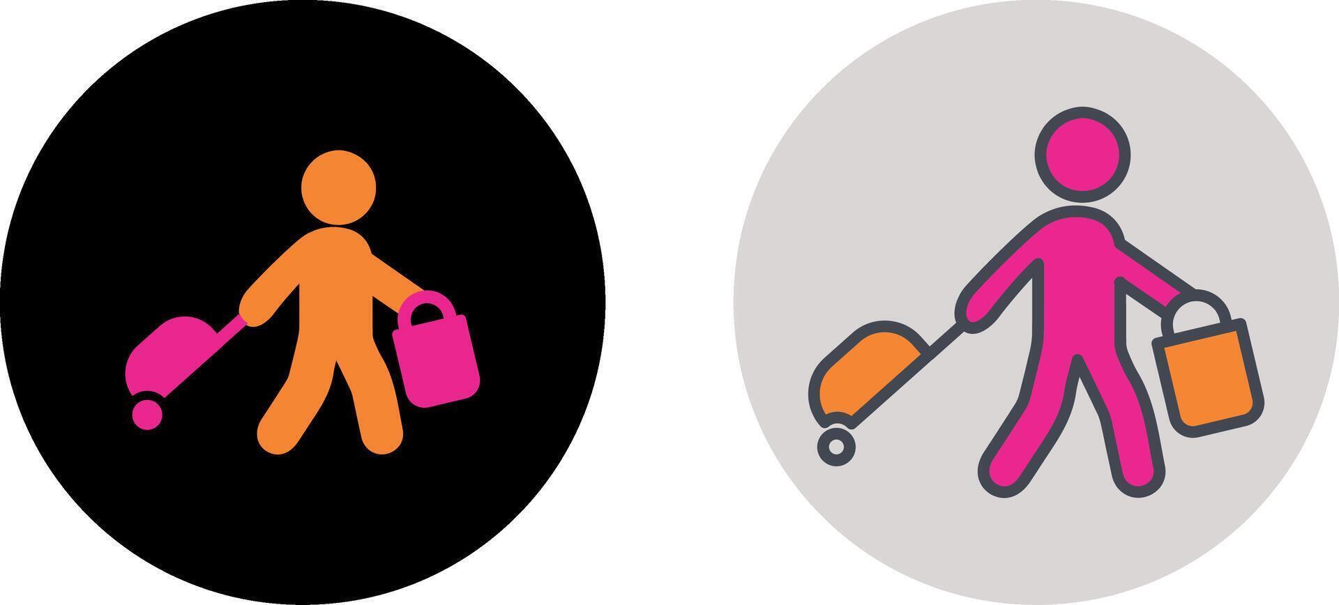 Carrying Bag Icon Design vector
