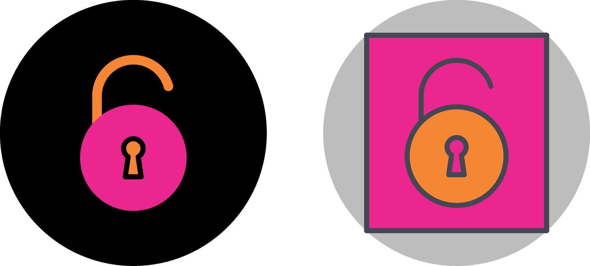 Open Lock Icon Design vector