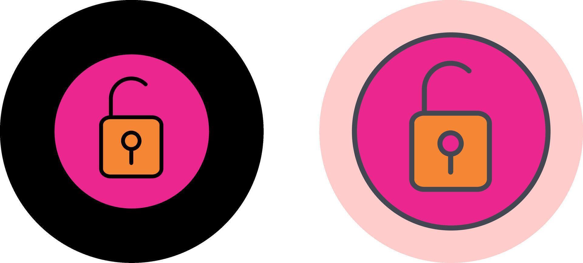 Open Lock Icon Design vector