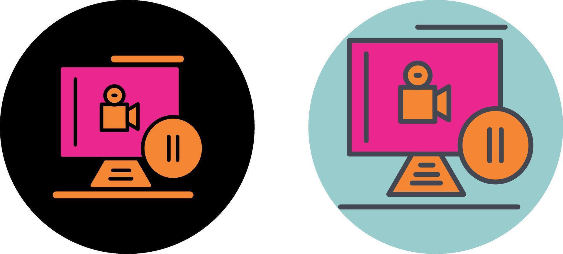 Pause Button Icon Design vector