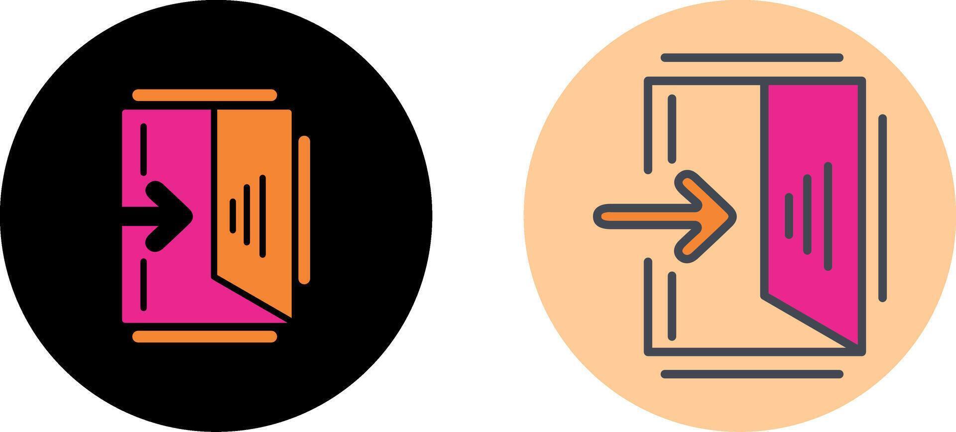 Exit Sign Icon Design vector