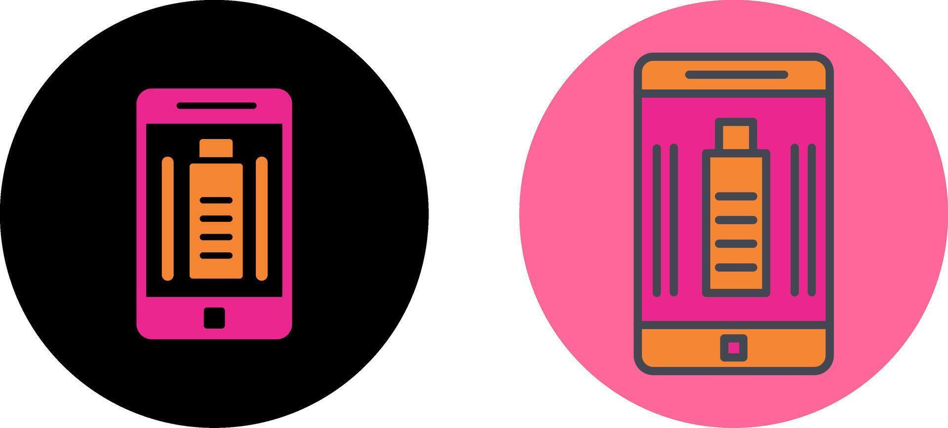 Mobile Battery Icon Design vector