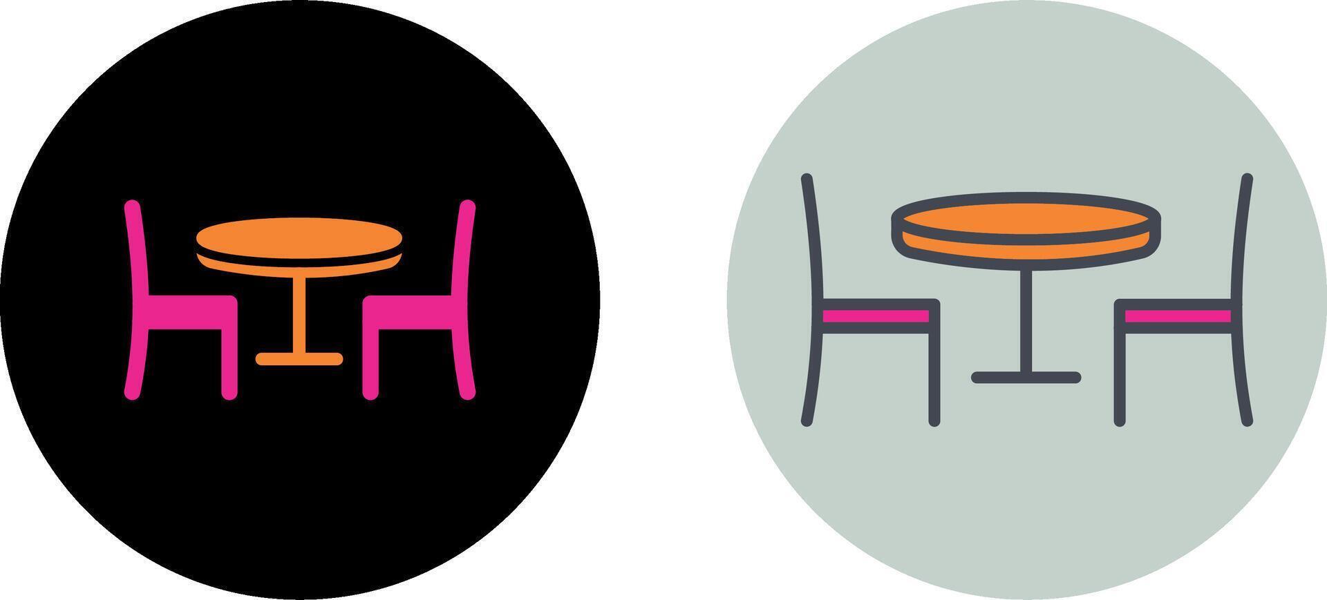 Dining Table Icon Design vector