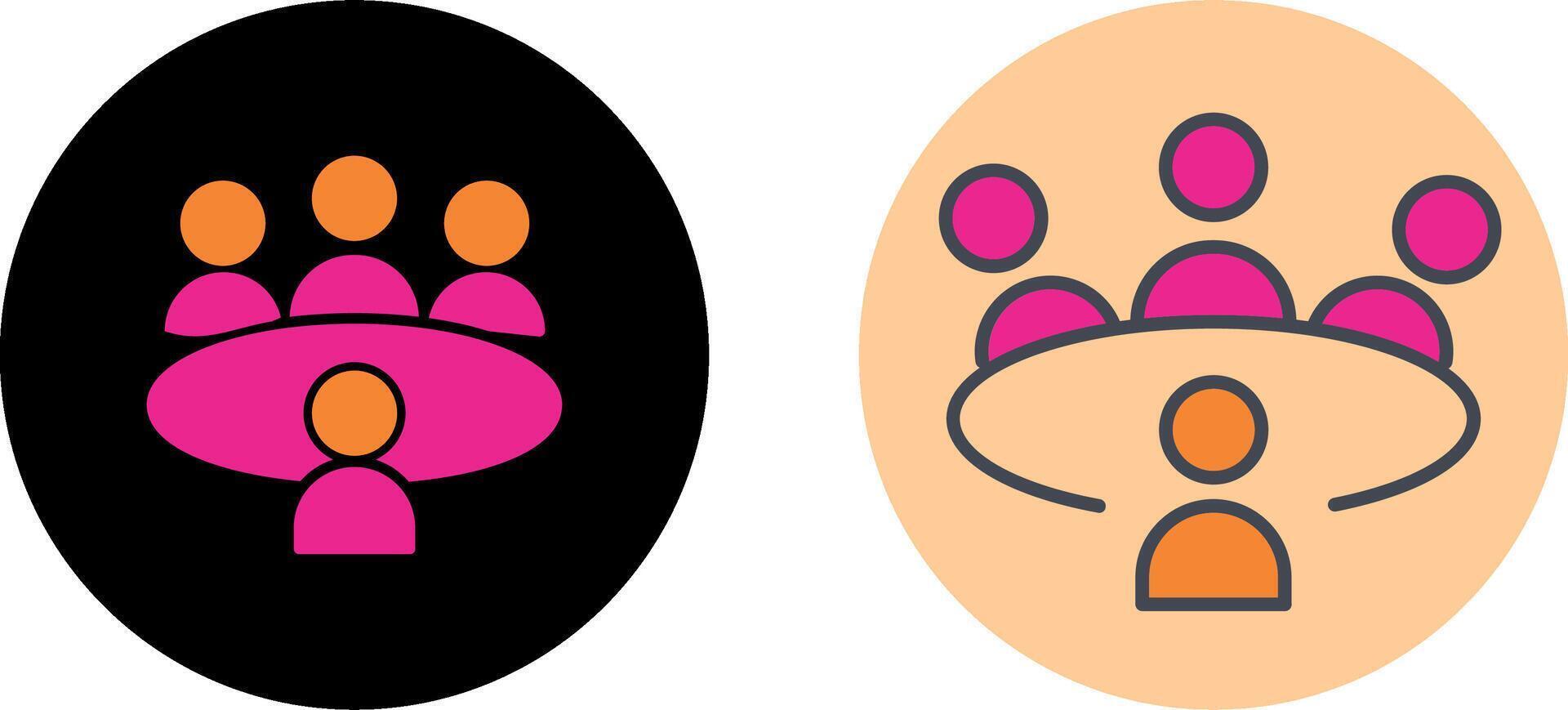 Conference Table Icon Design vector