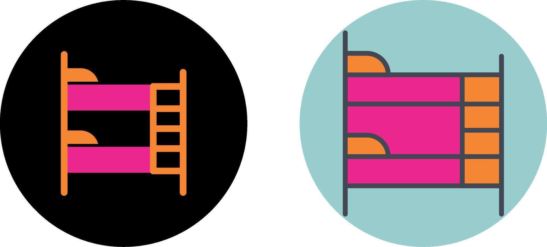 Bunk bed Icon Design vector