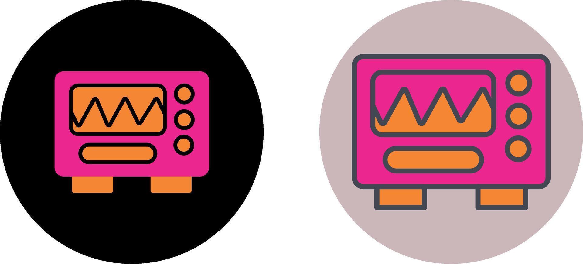 Oscilloscope Icon Design vector