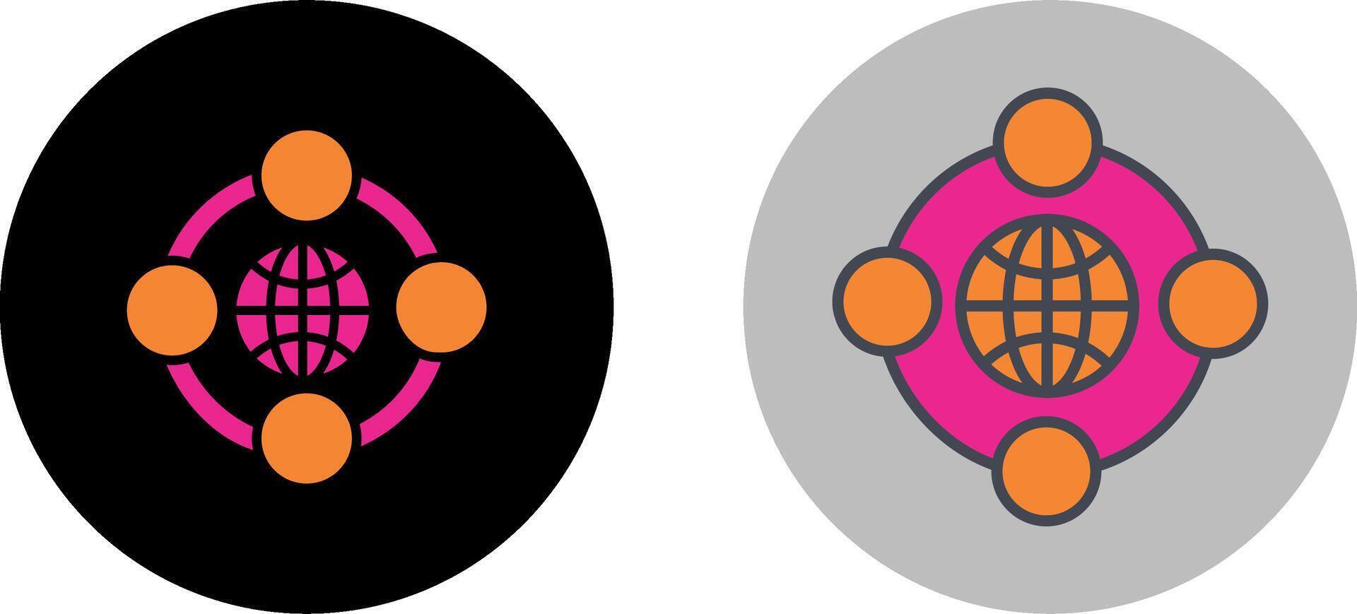 Network Icon Design vector