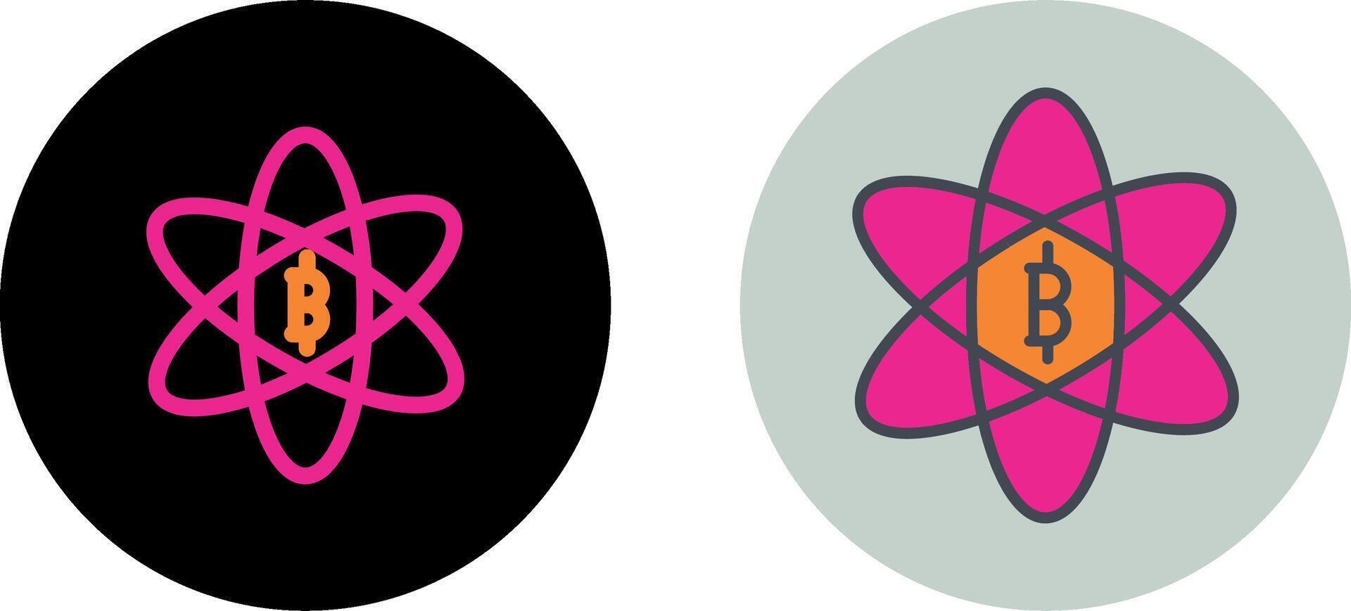 Bitcoin Science Icon Design vector