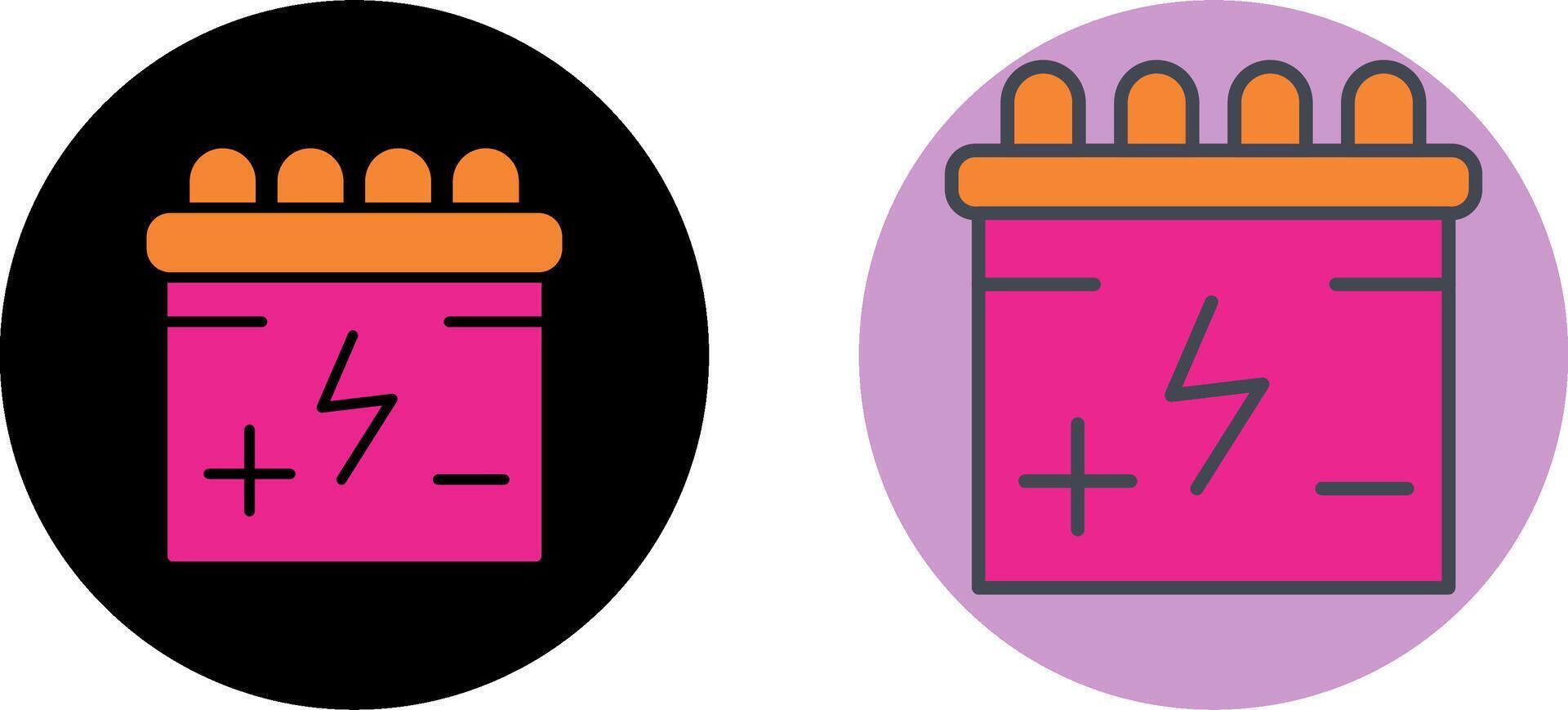 Batteries Icon Design vector