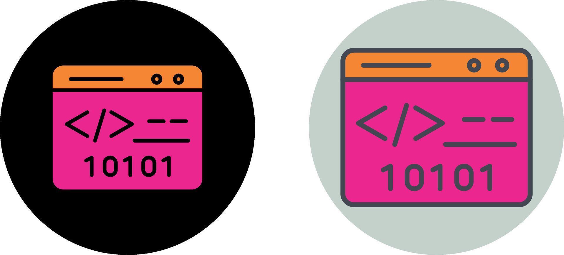 Binary Website Icon Design vector