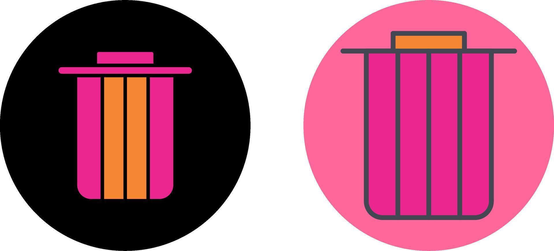 Dustbin Icon Design vector