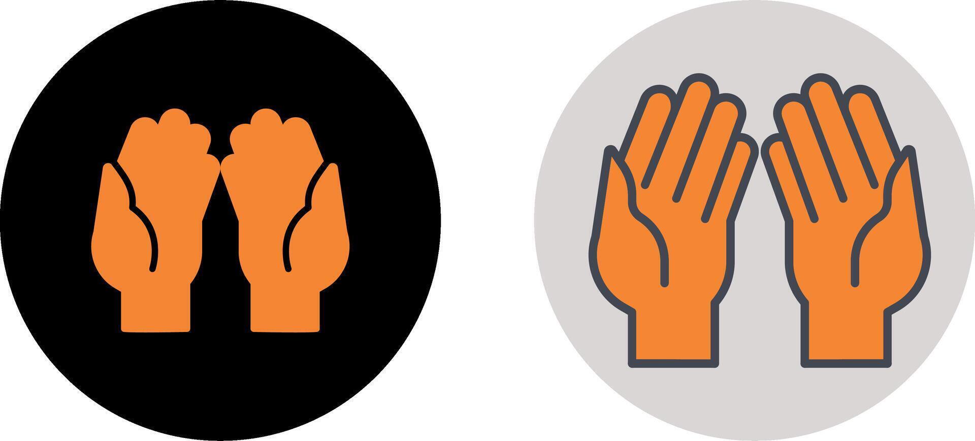 Praying Hands Icon Design vector