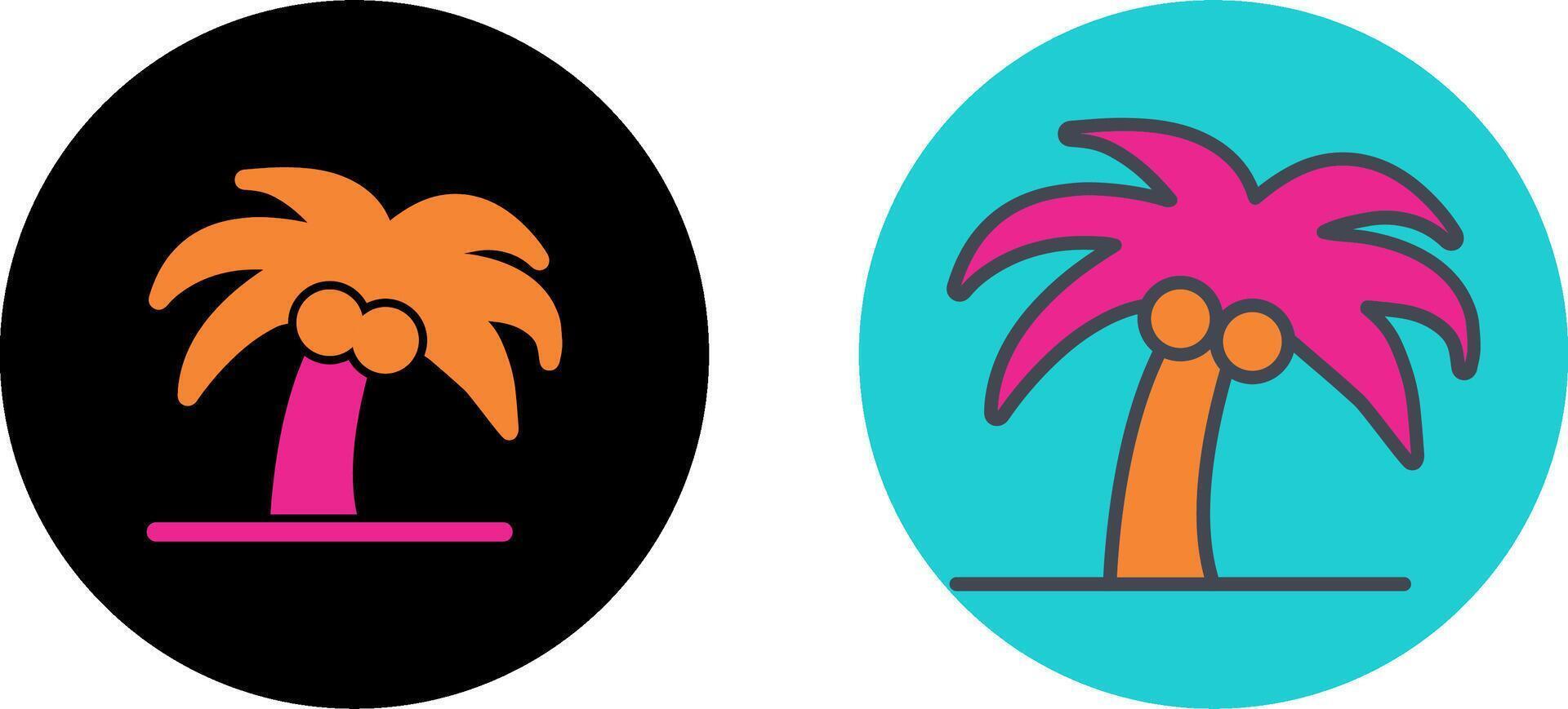 Coconut Tree, Icon Design vector