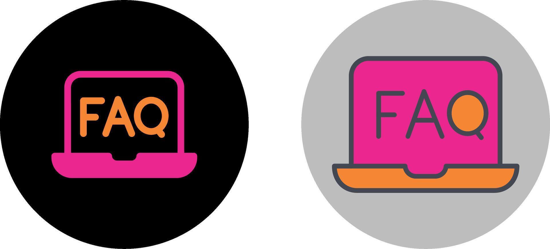 FAQ Icon Design vector