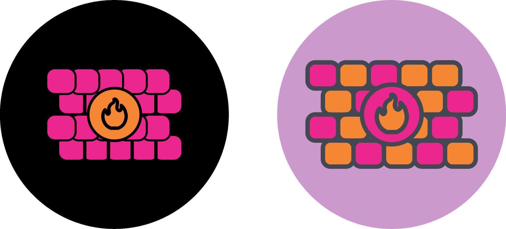 FireWall Icon Design vector