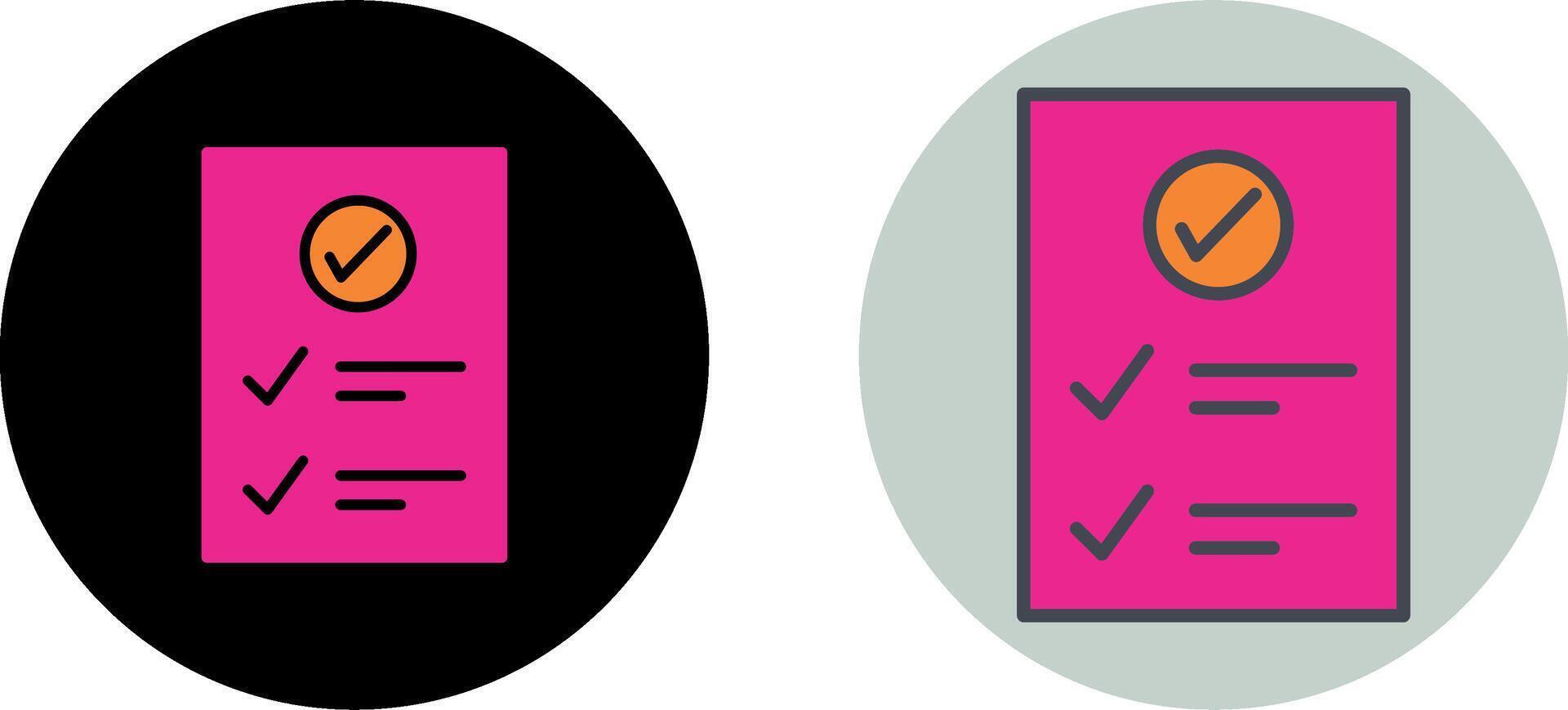 Check Up List Icon Design vector