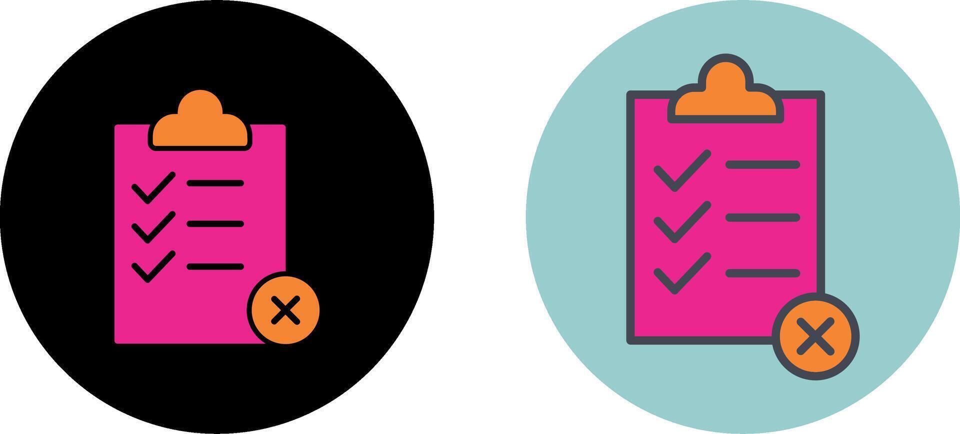 Rejected Icon Design vector