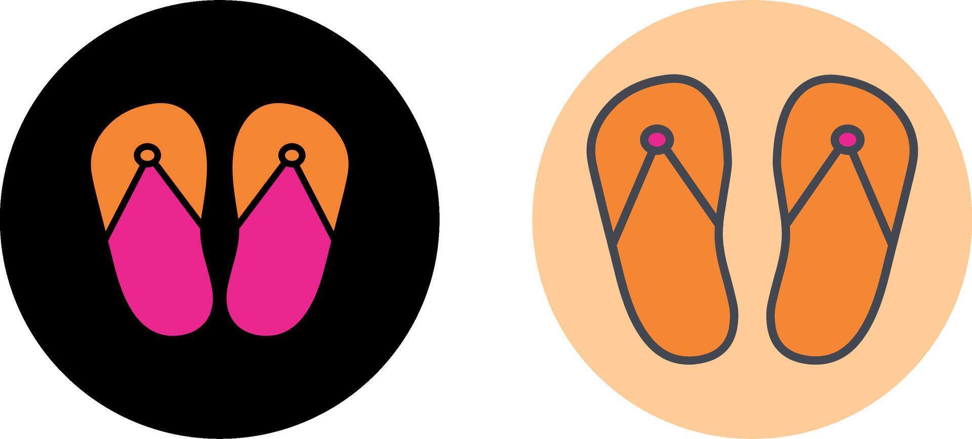 Slippers Icon Design vector