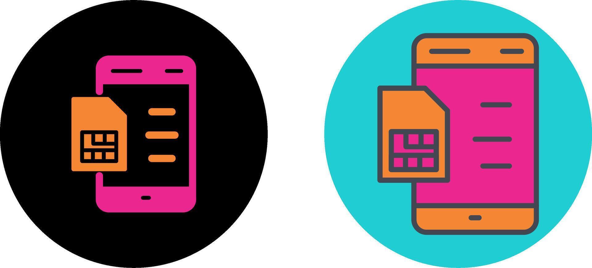 SIM Card Icon Design vector