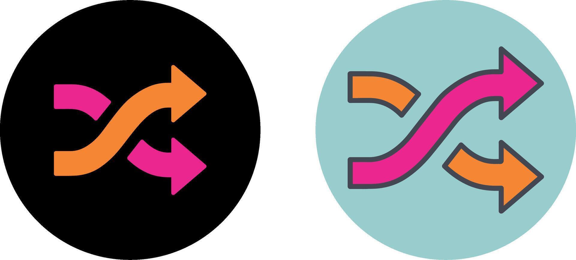 Shuffle Icon Design vector