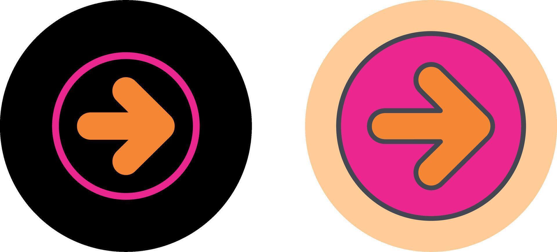 To Right Icon Design vector