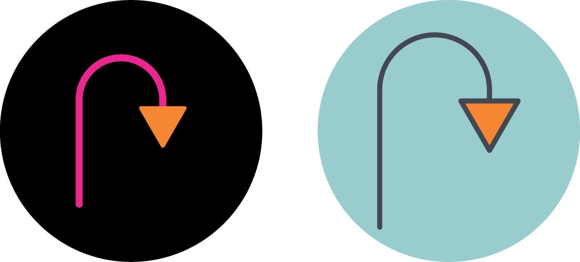 Arrow Pointing Down Icon Design vector