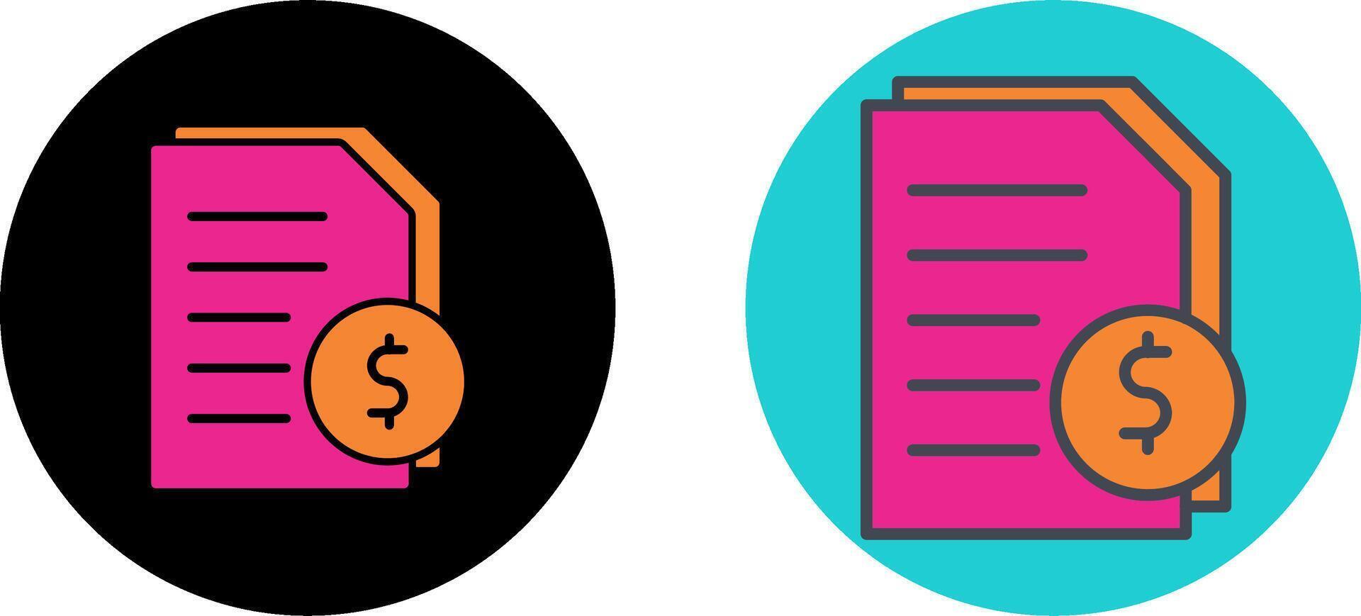 Invoices Icon Design vector